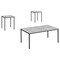 Monarch Specialties Table Set, 3pcs Set, Coffee, End, Black Metal, Grey Laminate, Contemporary, Modern I 7896P - alternate 1